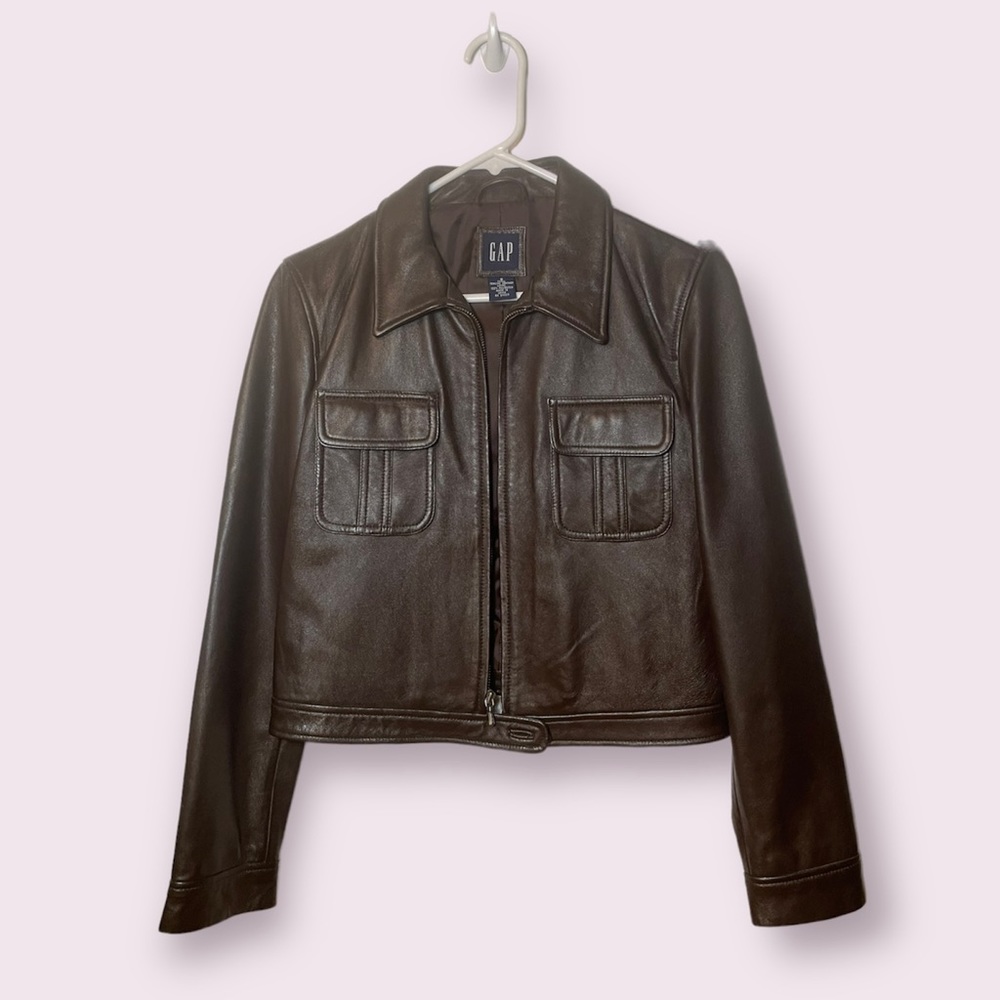 GAP Dark Chocolate Genuine Leather Jacket